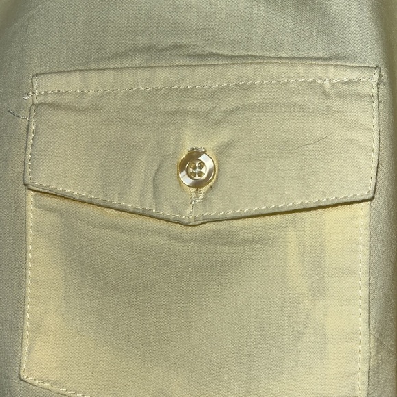 Truth button down roll tab sleeve yellow top Sz L - Picture 7 of 11